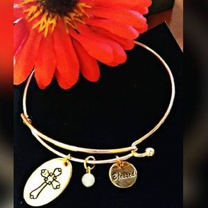Blessed bangle charm bracelet